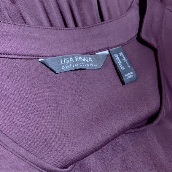 LISA RINNA COLLECTION Stretch Woven V-Neck Blouse - Picture 7 of 7